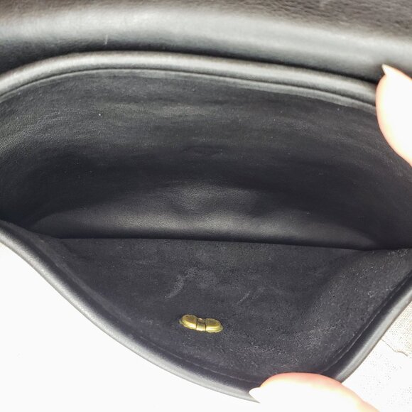 Coach Court Satchel & Crossbody Bag - Vintage Black Leather (Made in US) - Picture 12 of 16